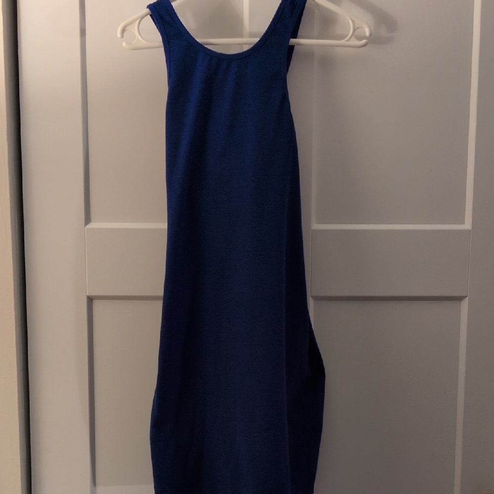 Beyond Yoga Vibrant Blue Backless Dress